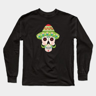 Dia de los muertes skull. Mexican Day of the Dead. Long Sleeve T-Shirt